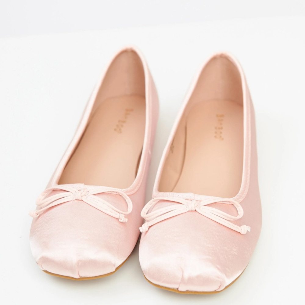 Pink Satin ballet flats